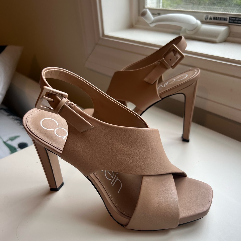 Calvin Klein Tan Heels